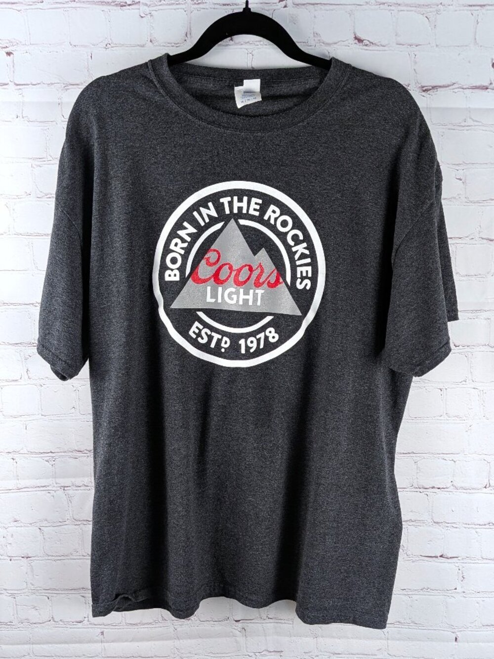 Coors Light Born in the Rockies Gray Heather T-Shirt XL
